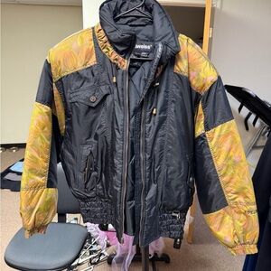 Albert Weiss Black and Gold Windbreaker